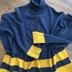 Drop shoulder/ dolman sleeve turtleneck